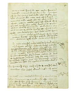Codex on the Flight of Birds, Folio 12 Recto by Leonardo da Vinci